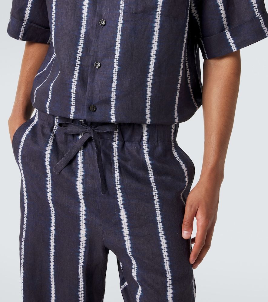 Pantalones anchos de lino a rayas - Commas - Modalova