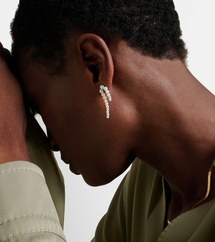 Aros Petite Perle Nuit de oro de 14 ct con perlas - Sophie Bille Brahe - Modalova