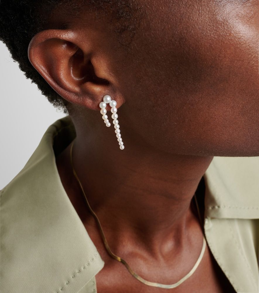Aros Petite Perle Nuit de oro de 14 ct con perlas - Sophie Bille Brahe - Modalova