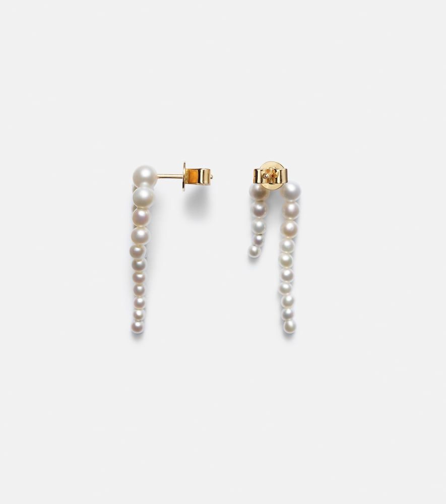Aros Petite Perle Nuit de oro de 14 ct con perlas - Sophie Bille Brahe - Modalova