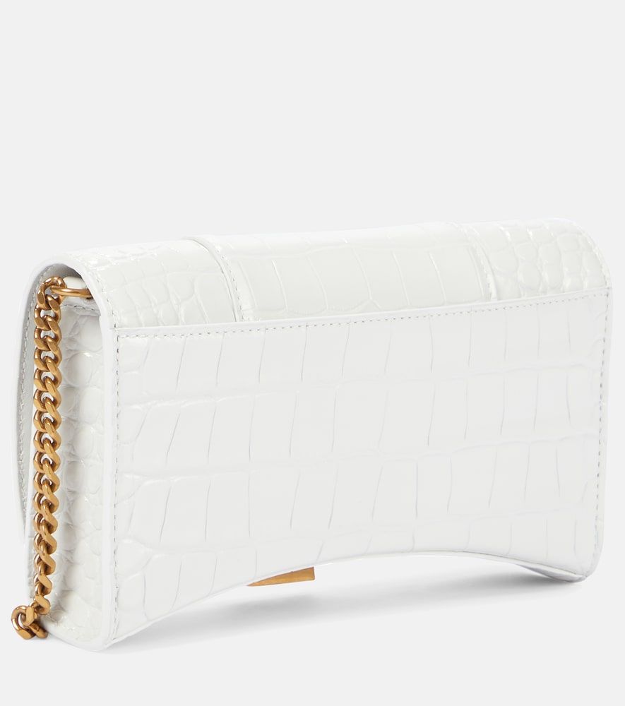 Hourglass leather wallet on chain - Balenciaga - Modalova