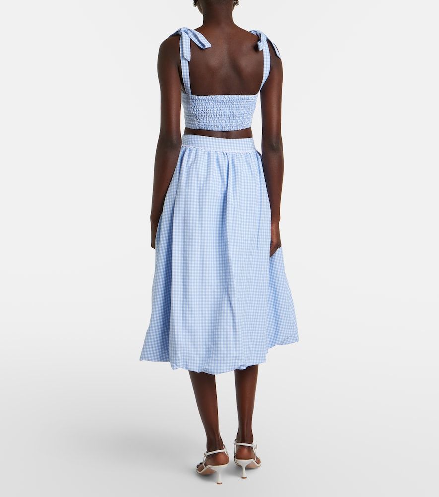 Alba gingham cotton poplin midi skirt - Bananhot - Modalova
