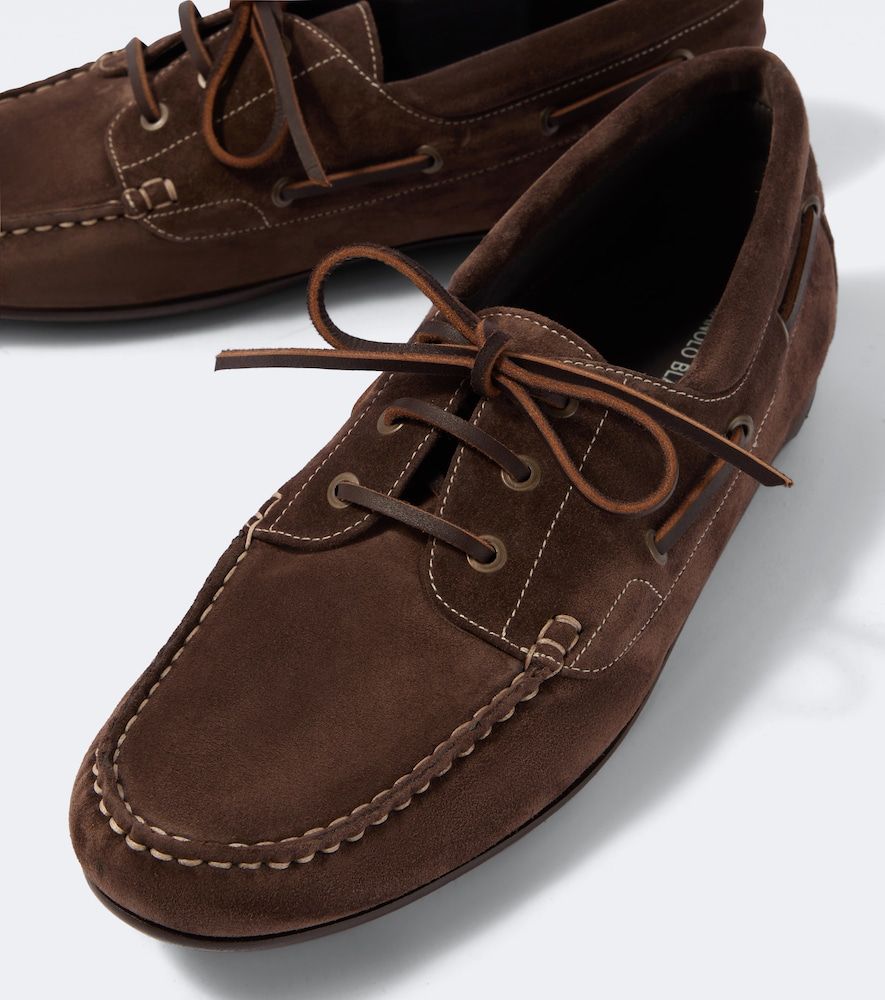Segelschuhe Marino aus Veloursleder - Manolo Blahnik - Modalova