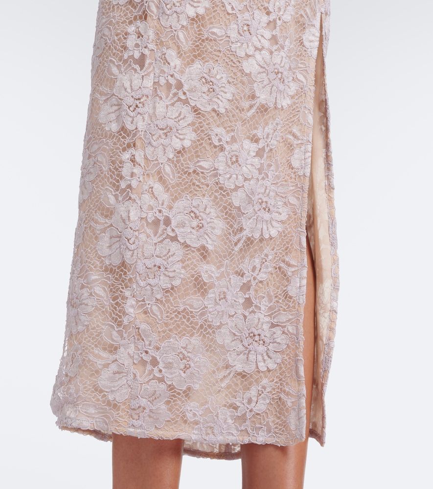 Abito sottoveste in pizzo con paillettes - Alessandra Rich - Modalova
