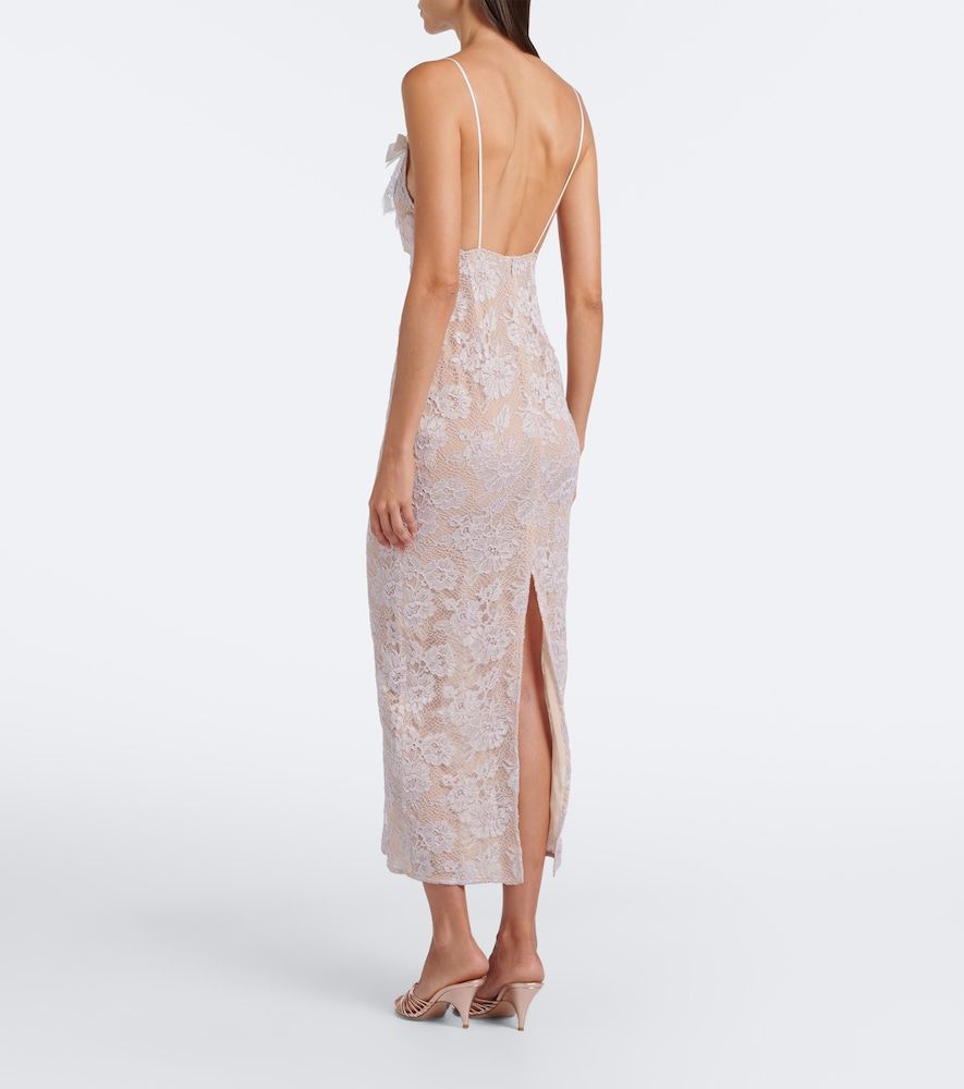 Abito sottoveste in pizzo con paillettes - Alessandra Rich - Modalova