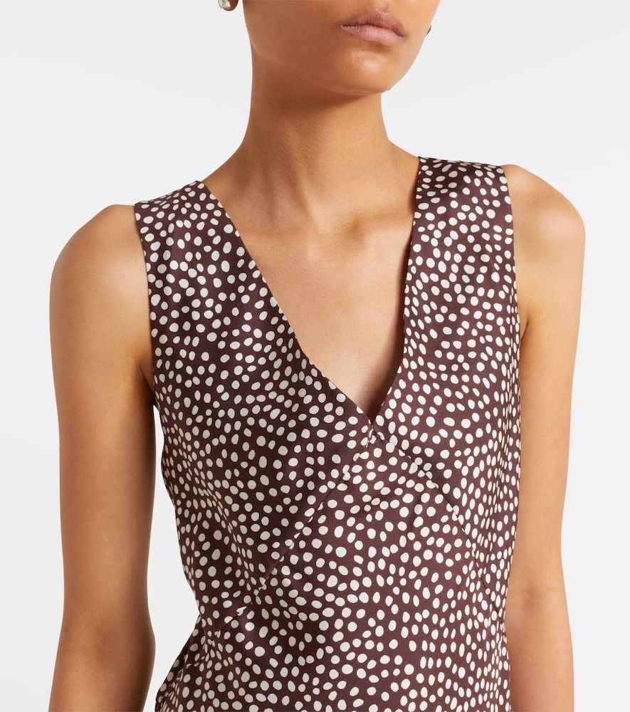 Abito sottoveste Provence in seta a pois - Asceno - Modalova