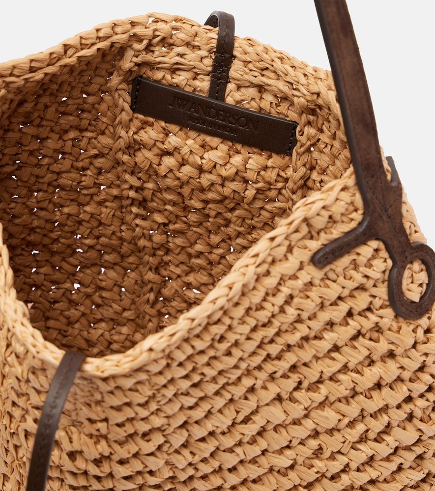 Bulb Small raffia bucket bag - JW Anderson - Modalova