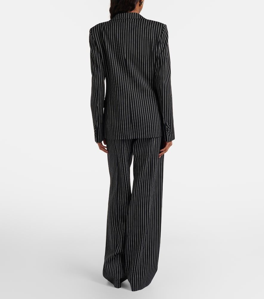 Pantalones rectos de lana y algodón a rayas - Tom Ford - Modalova