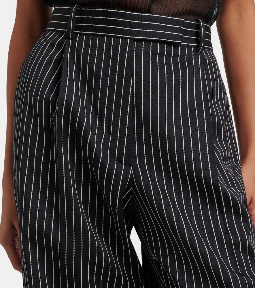 Pantalones rectos de lana y algodón a rayas - Tom Ford - Modalova