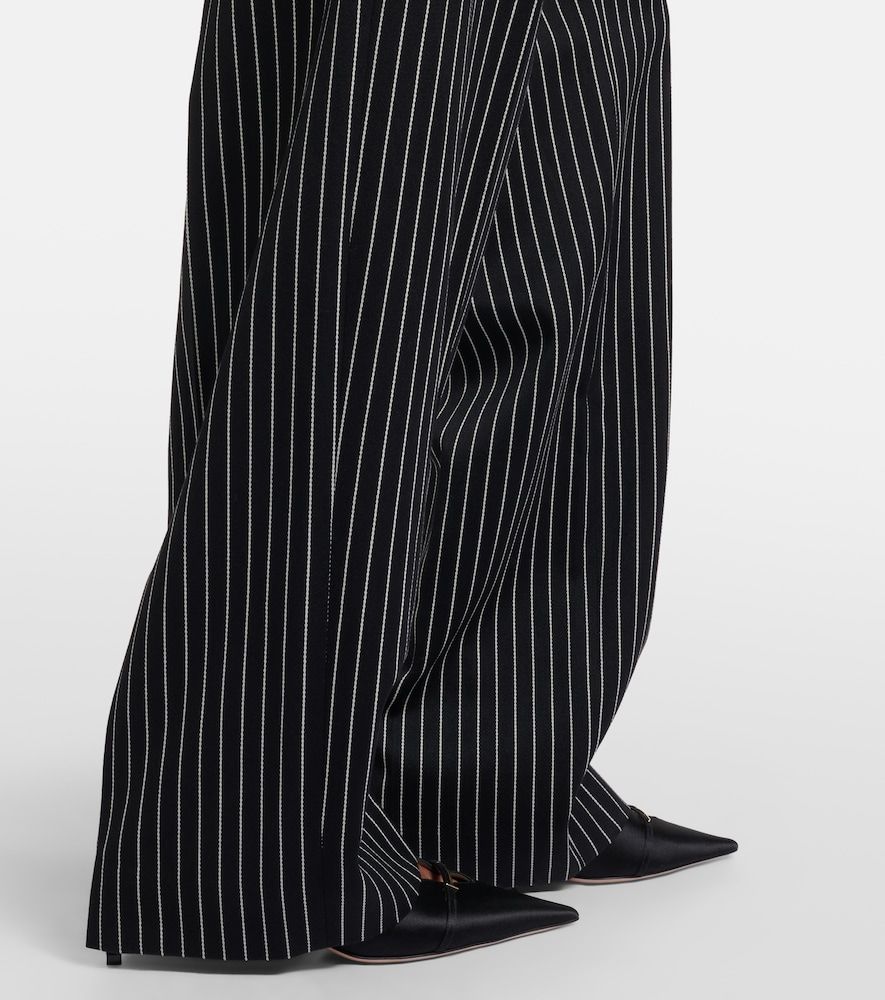 Pantalones rectos de lana y algodón a rayas - Tom Ford - Modalova