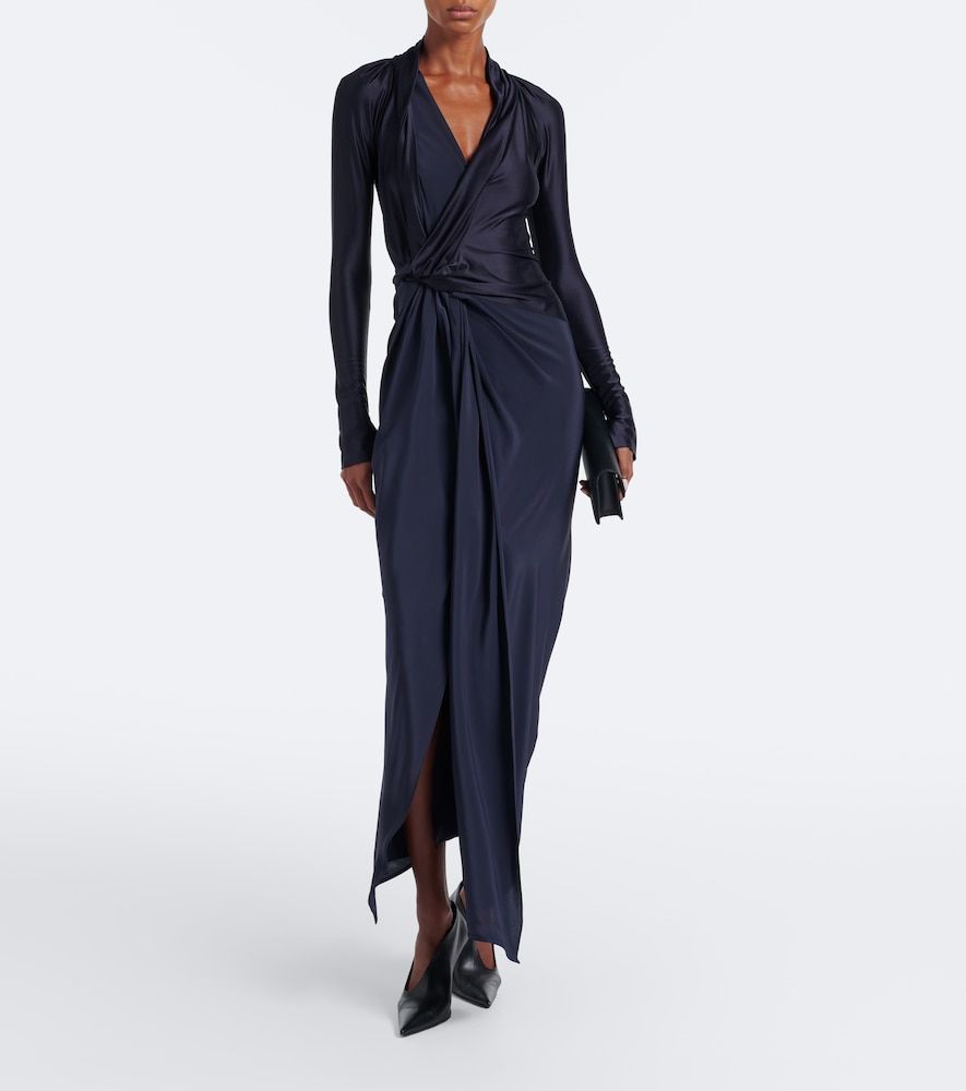 Lea draped silk-trimmed jersey maxi dress - Victoria Beckham - Modalova