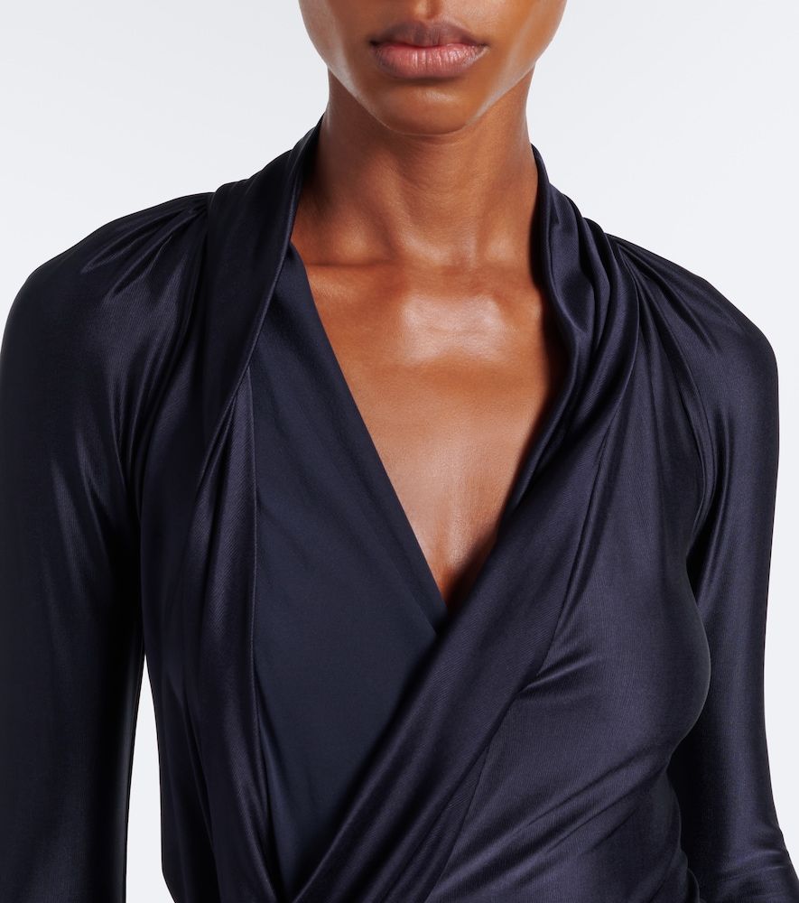 Lea draped silk-trimmed jersey maxi dress - Victoria Beckham - Modalova