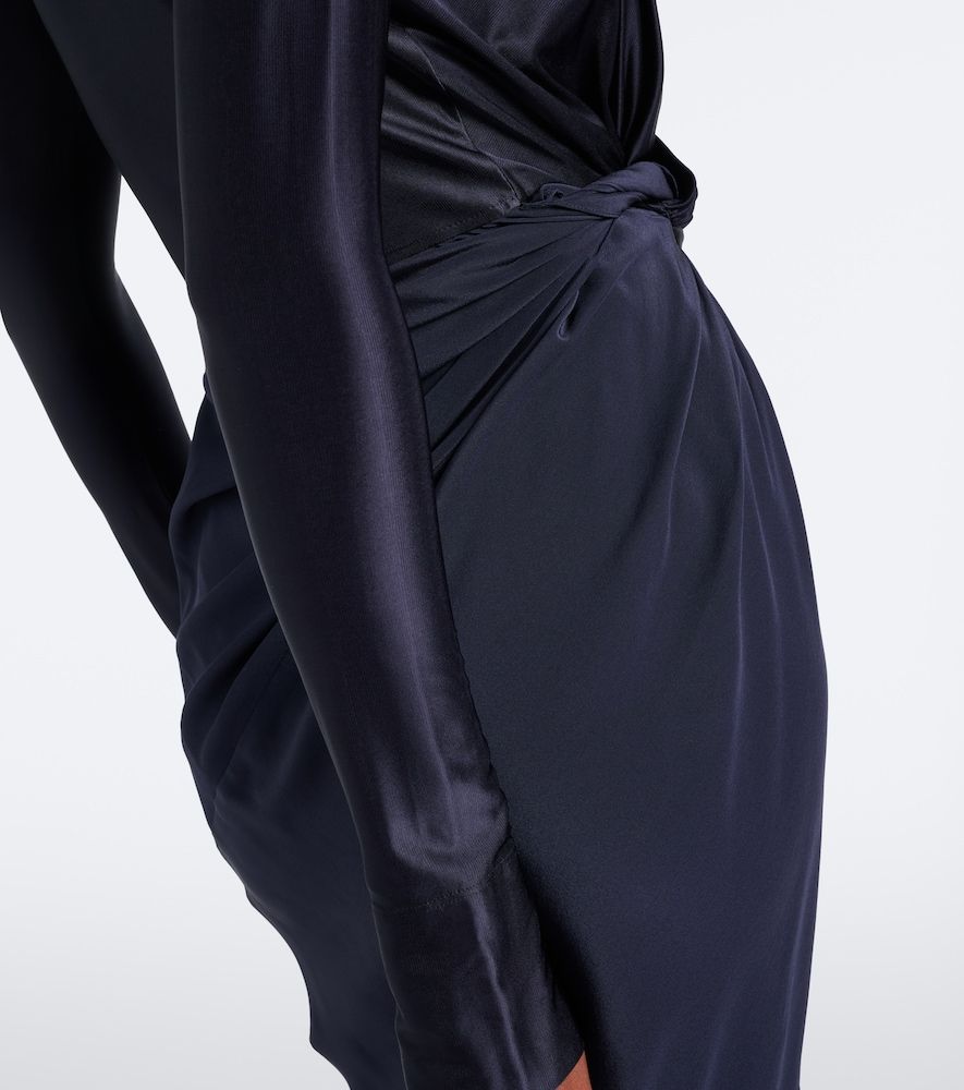 Lea draped silk-trimmed jersey maxi dress - Victoria Beckham - Modalova