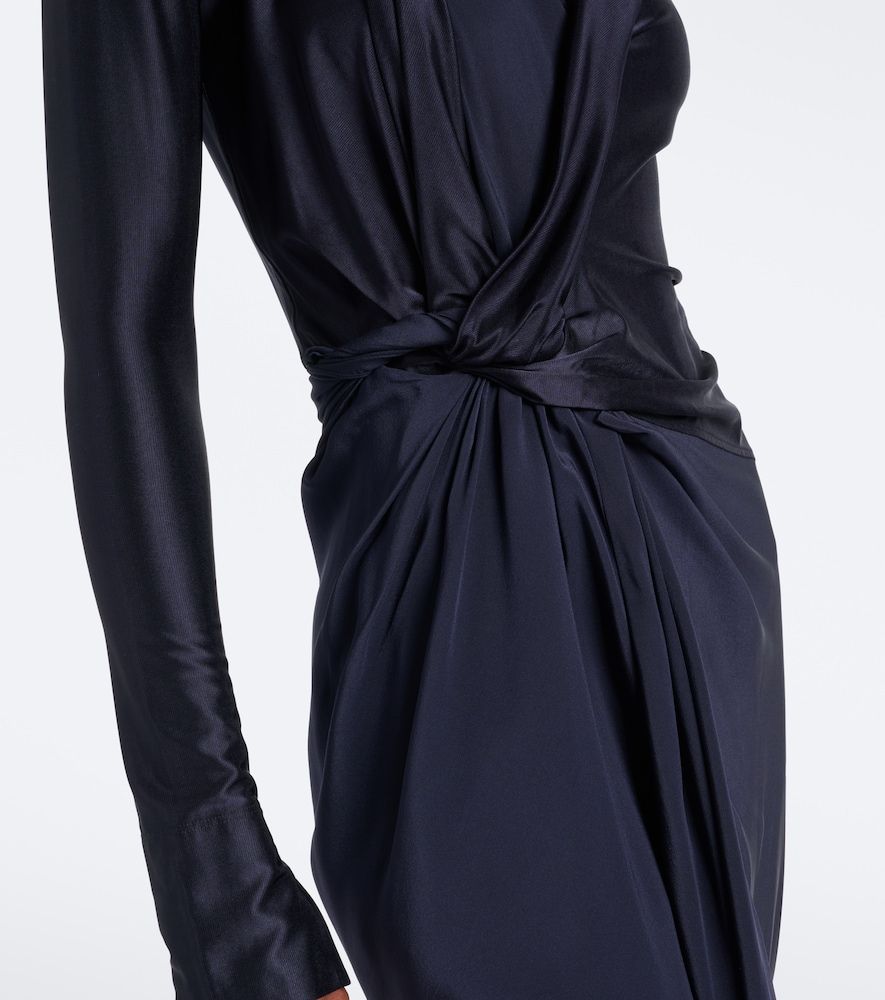 Lea draped silk-trimmed jersey maxi dress - Victoria Beckham - Modalova