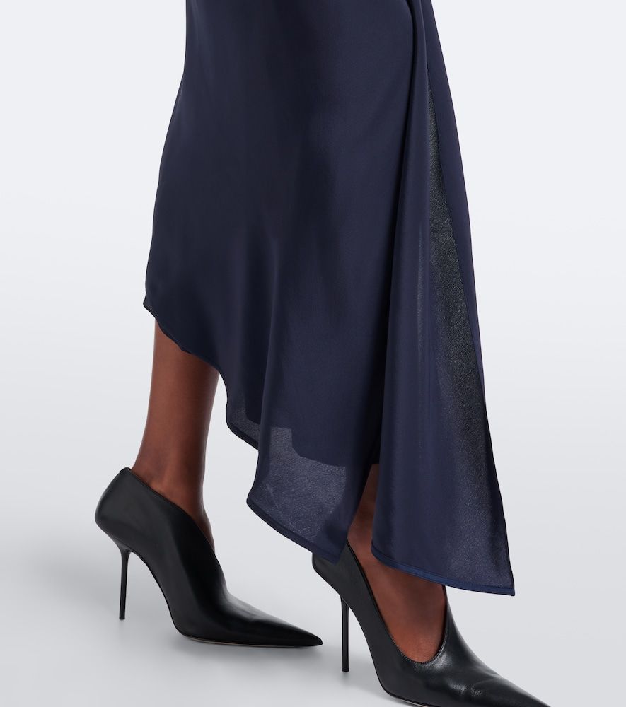 Lea draped silk-trimmed jersey maxi dress - Victoria Beckham - Modalova