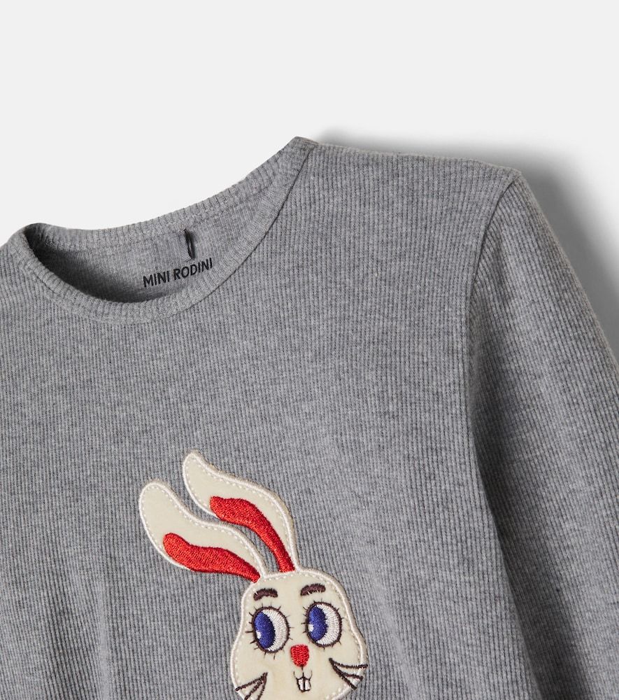 Camiseta acanalada en mezcla de algodón - Mini Rodini - Modalova