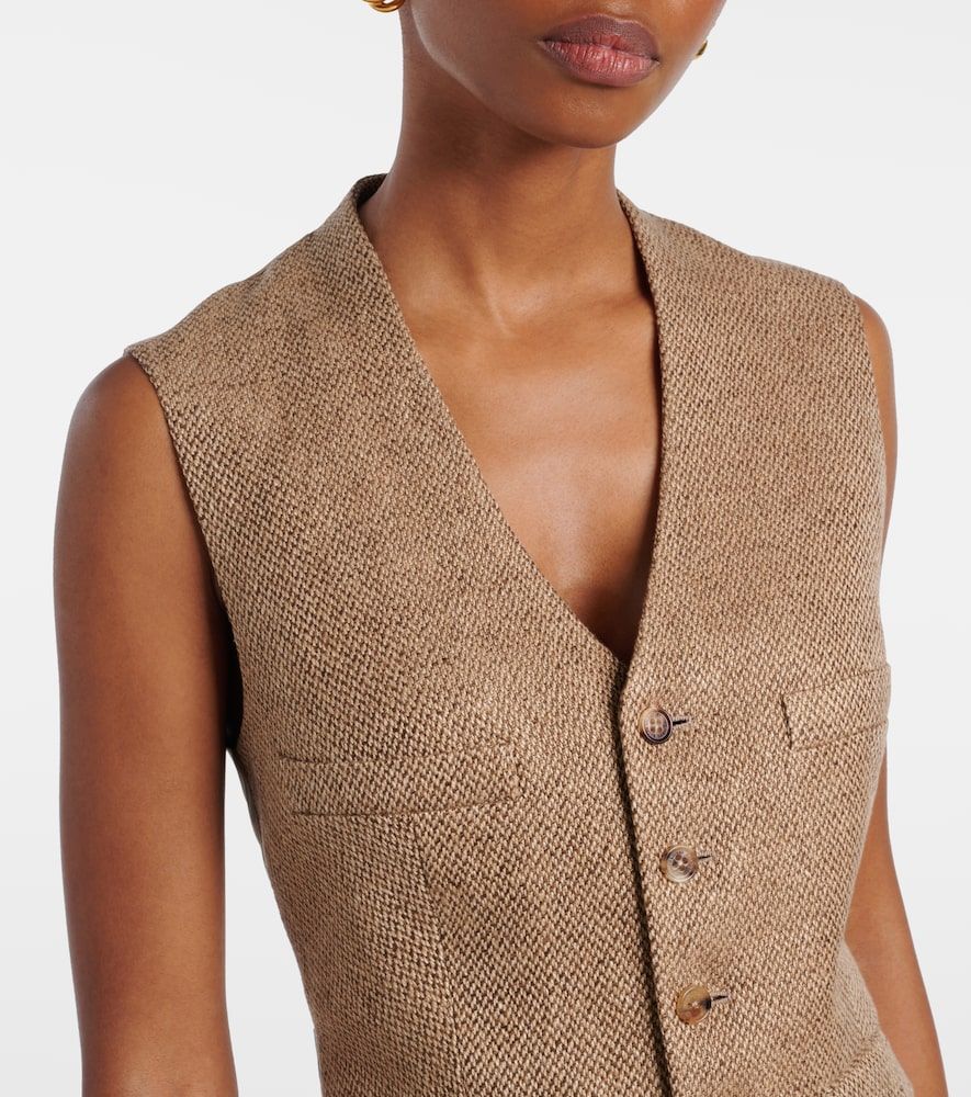 Weste Holland aus Leinen-Tweed - Ralph Lauren Collection - Modalova