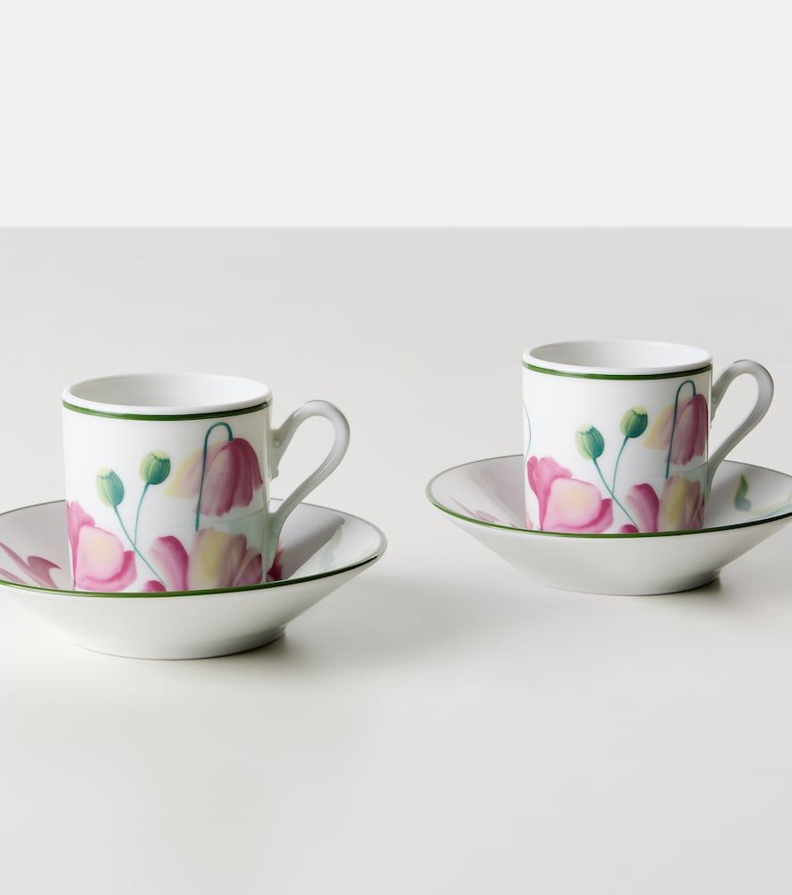 Set de 2 tazas de café y platillos Impero de porcelana - Ginori 1735 - Modalova