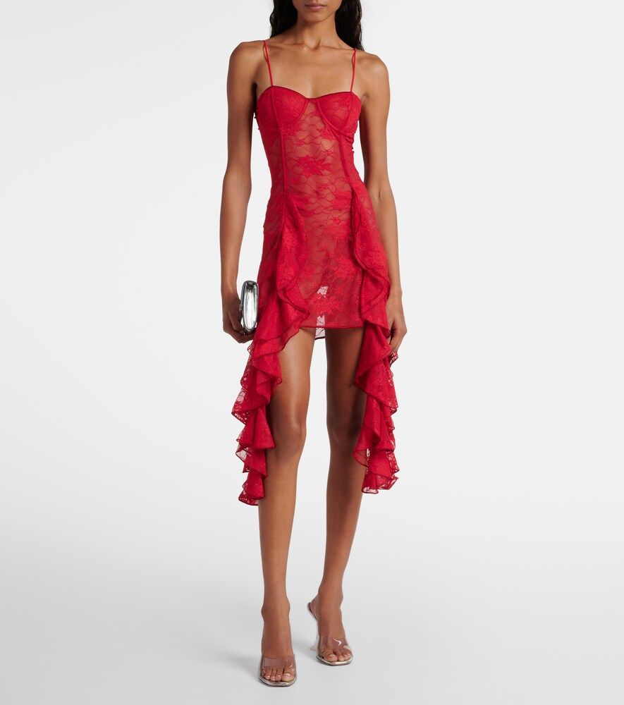 Oseree Ruffled lace bustier dress - Oseree - Modalova