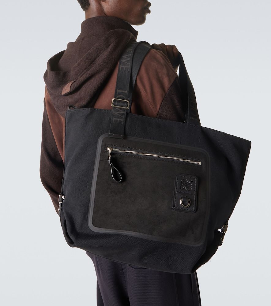 Bolso Flex Medium de lona y ante - Loewe - Modalova