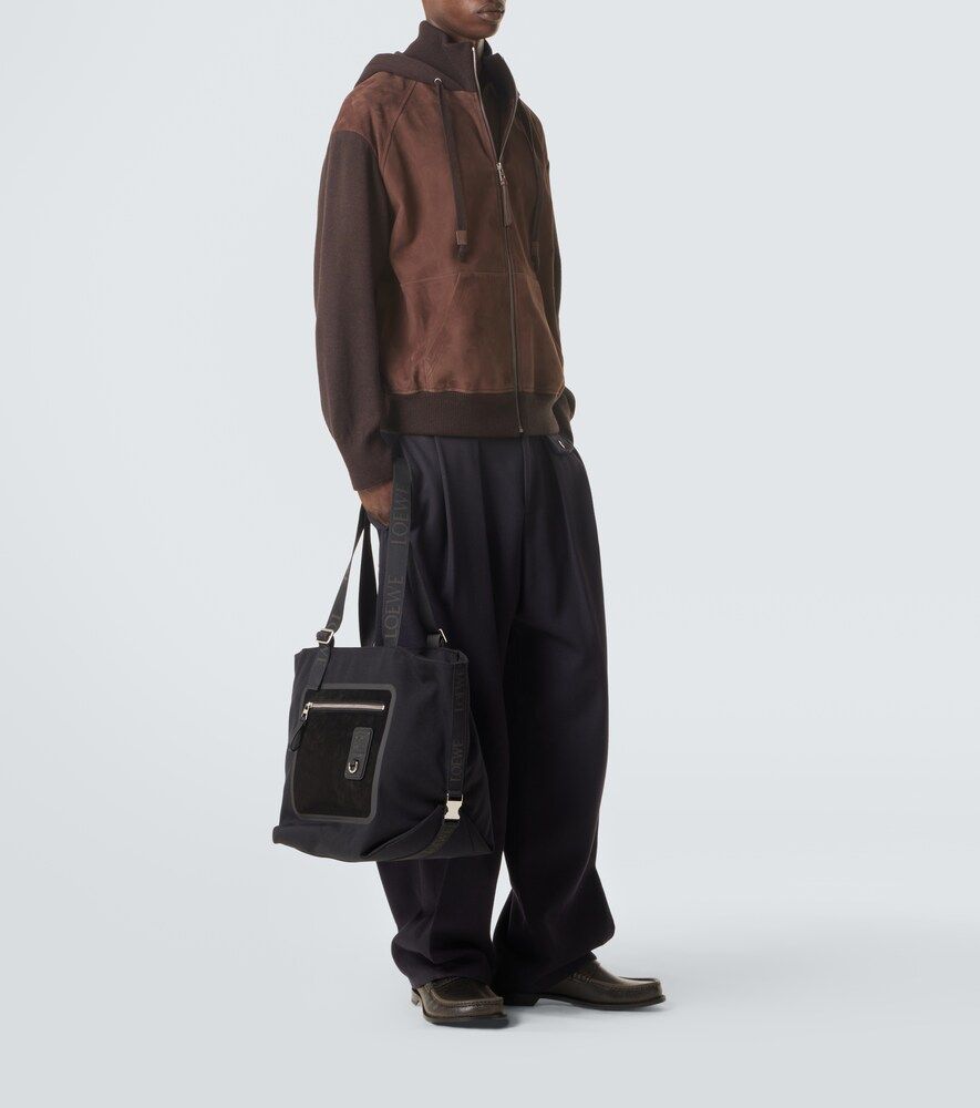 Bolso Flex Medium de lona y ante - Loewe - Modalova