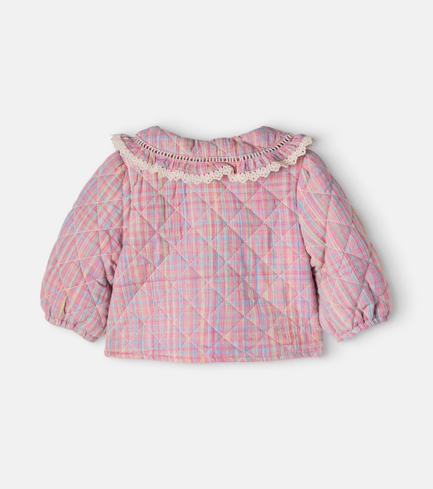 Bebé - chaqueta acolchada Joulia de algodón a cuadros - Louise Misha - Modalova