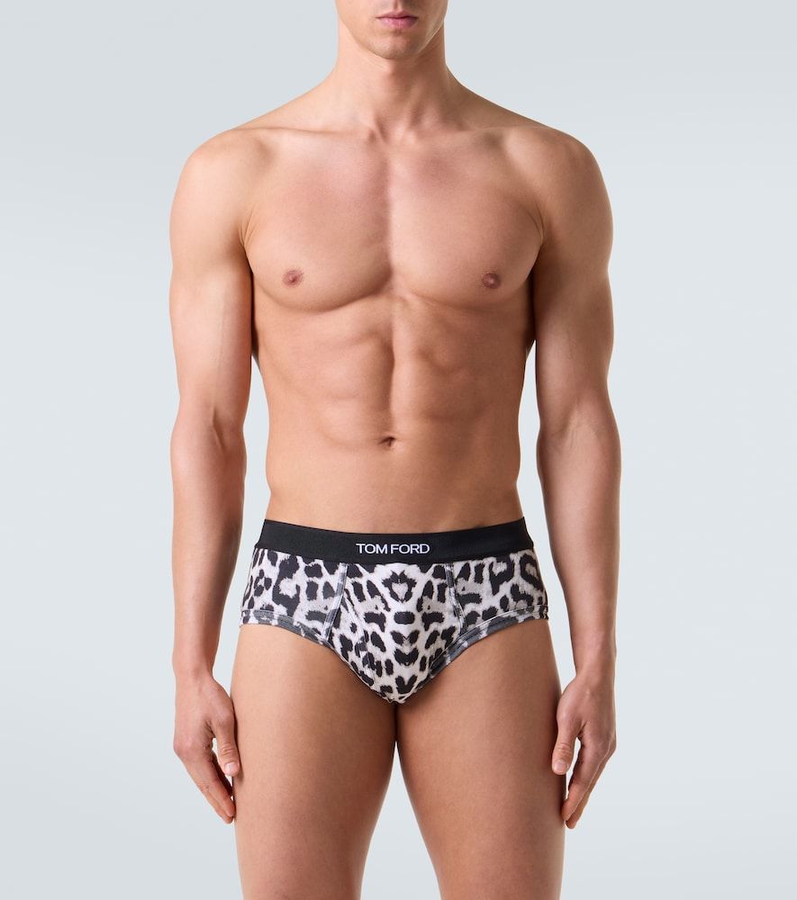 Bóxers con estampado de leopardo algodón - Tom Ford - Modalova