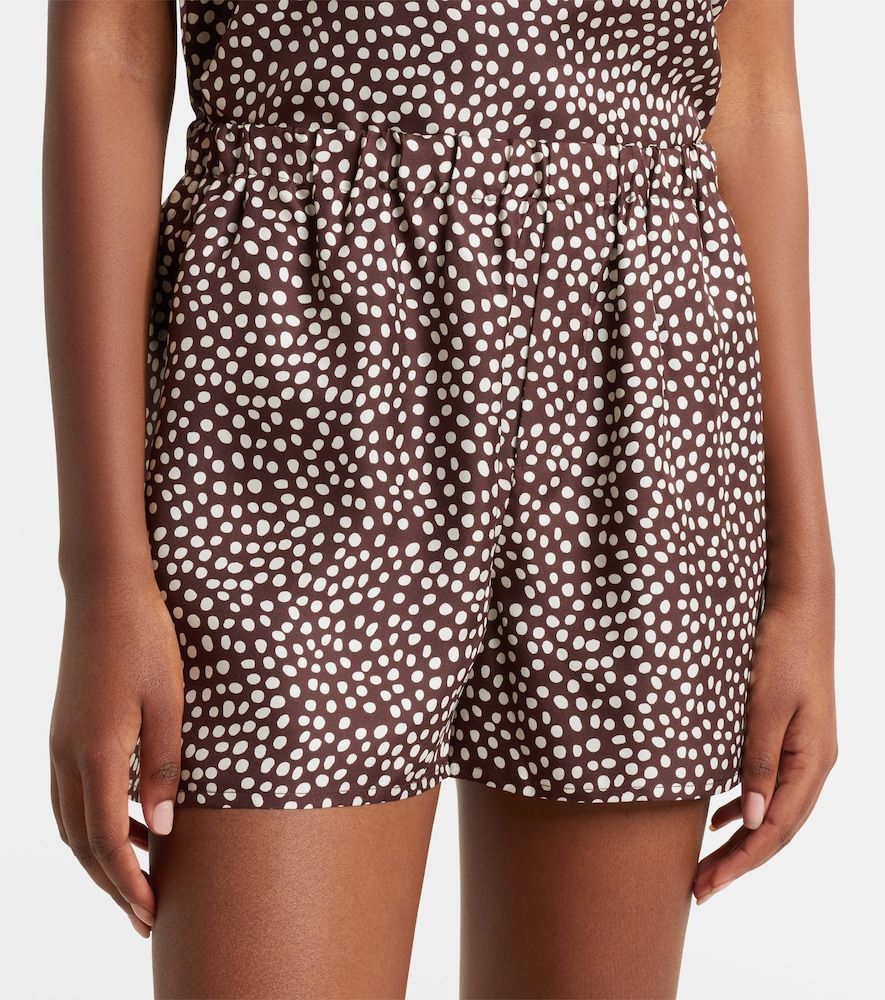 Shorts de pijama Franca de seda con lunares - Asceno - Modalova