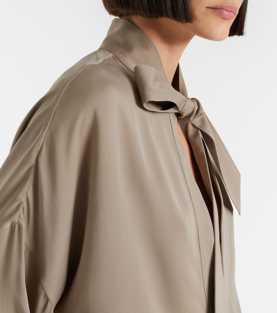 Tie-neck silk georgette blouse - Tom Ford - Modalova