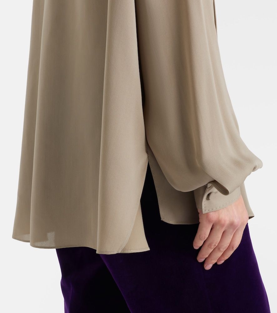 Tie-neck silk georgette blouse - Tom Ford - Modalova