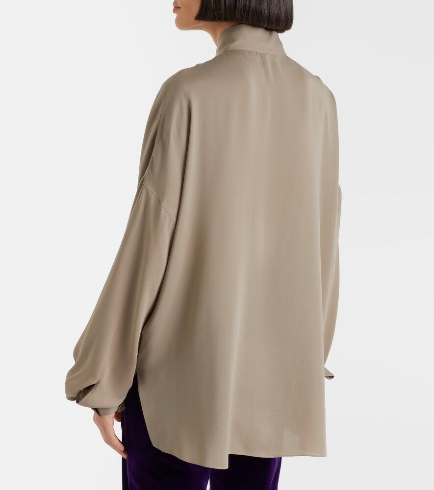 Tie-neck silk georgette blouse - Tom Ford - Modalova