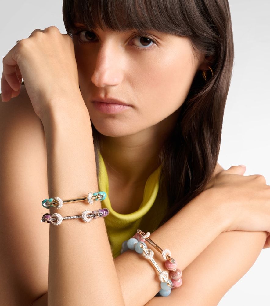 Chakra 18kt gold bracelet with gemstones - Ananya - Modalova