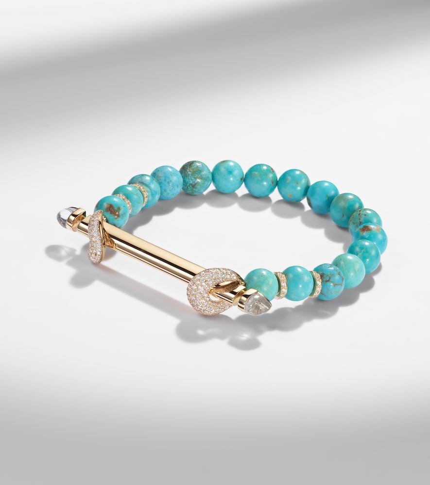 Chakra 18kt gold bracelet with gemstones - Ananya - Modalova