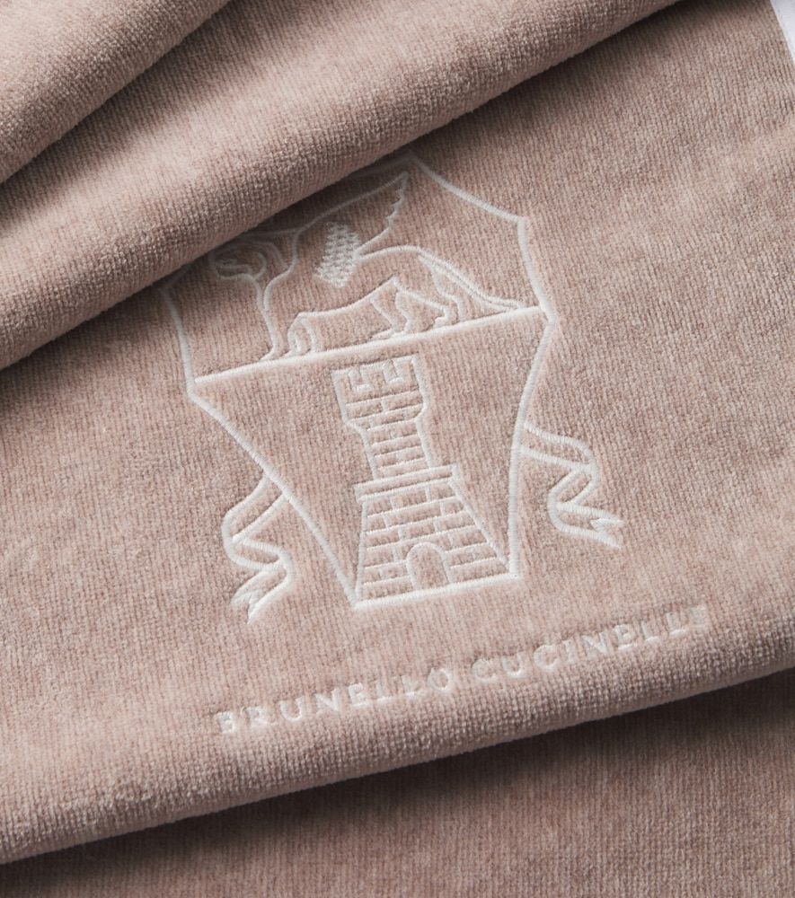 Toalla de rizo de algodón con logo - Brunello Cucinelli - Modalova