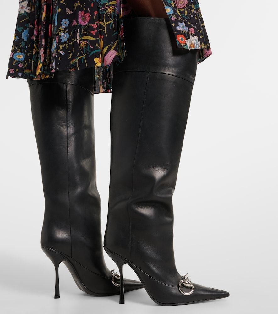 Stiefel Avenue Horsebit aus Leder - Gucci - Modalova