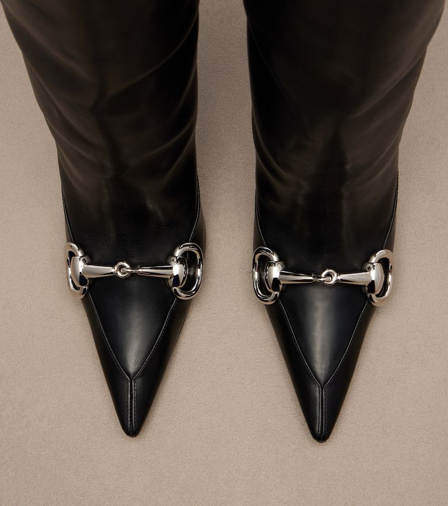 Stiefel Avenue Horsebit aus Leder - Gucci - Modalova