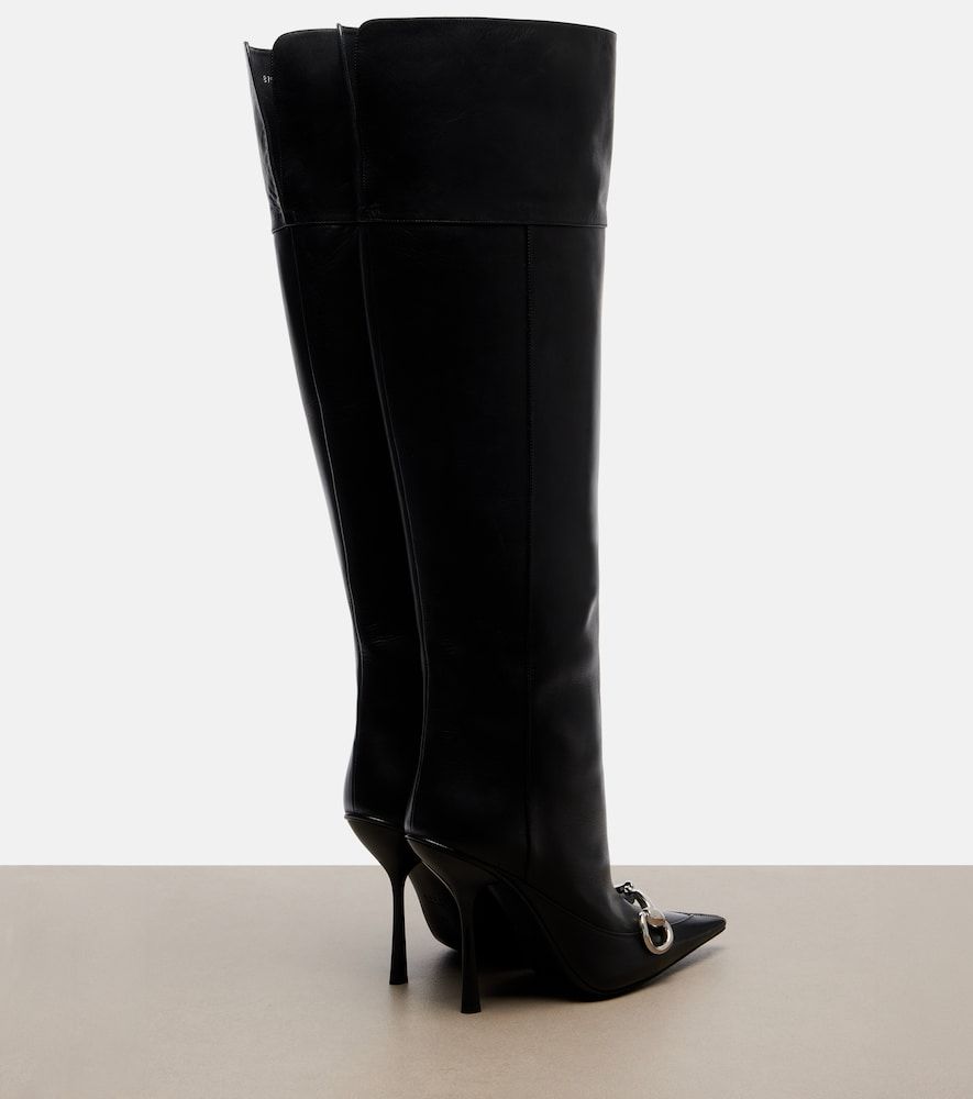 Stiefel Avenue Horsebit aus Leder - Gucci - Modalova