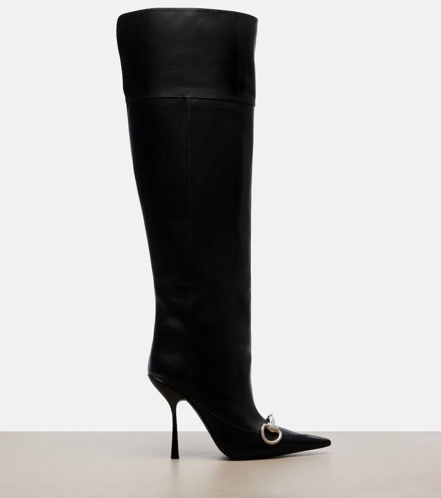 Stiefel Avenue Horsebit aus Leder - Gucci - Modalova