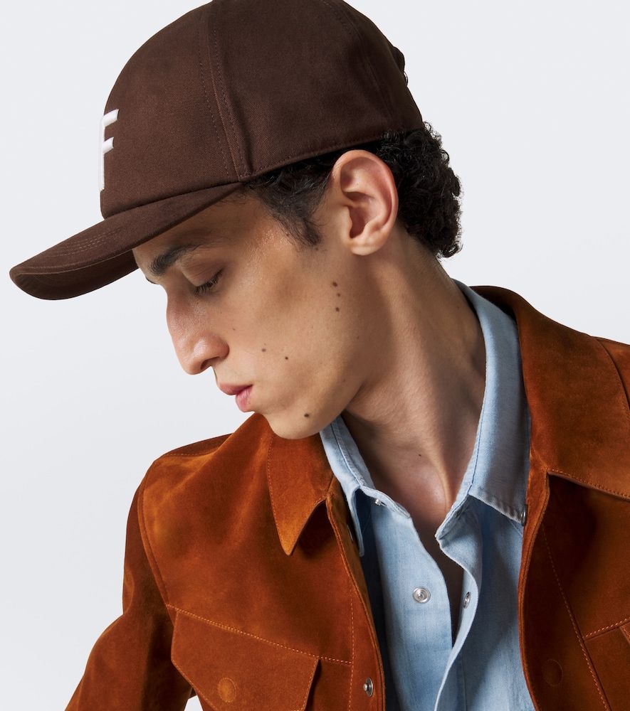 Gorra de lona bordada con piel - Tom Ford - Modalova