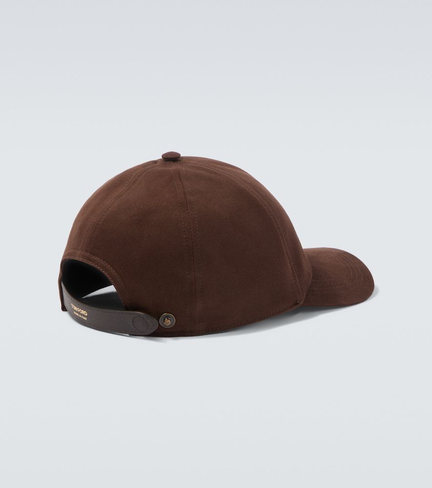 Gorra de lona bordada con piel - Tom Ford - Modalova