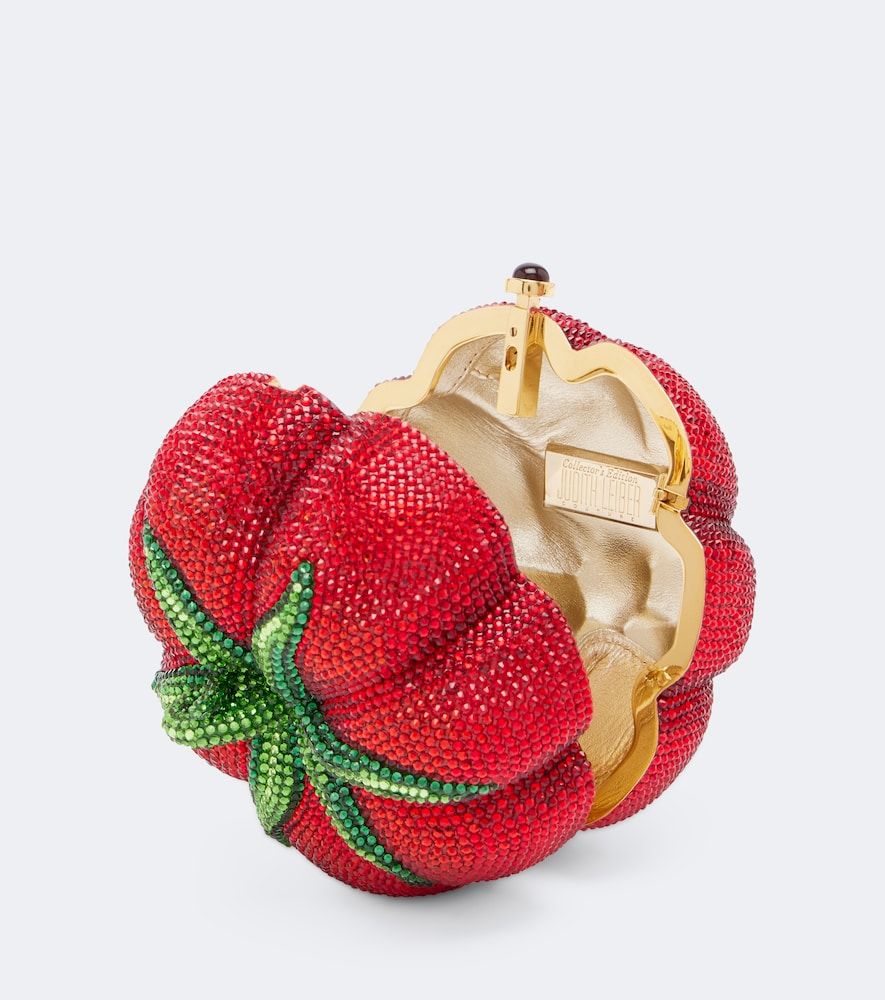 Tomato Pomodoro crystal-embellished clutch - Judith Leiber Couture - Modalova
