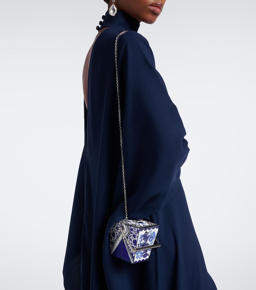 Clutch Take Out Box Blue Dragon adornado - Judith Leiber Couture - Modalova