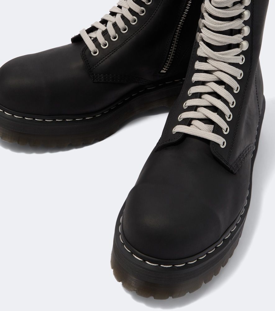 X Dr. Martens Quad leather platform ankle boots - Rick Owens - Modalova