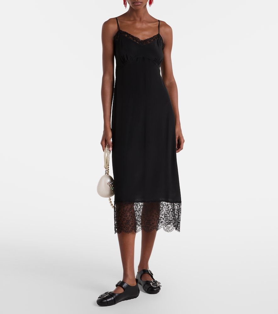 Abito sottoveste in raso con pizzo - Simone Rocha - Modalova