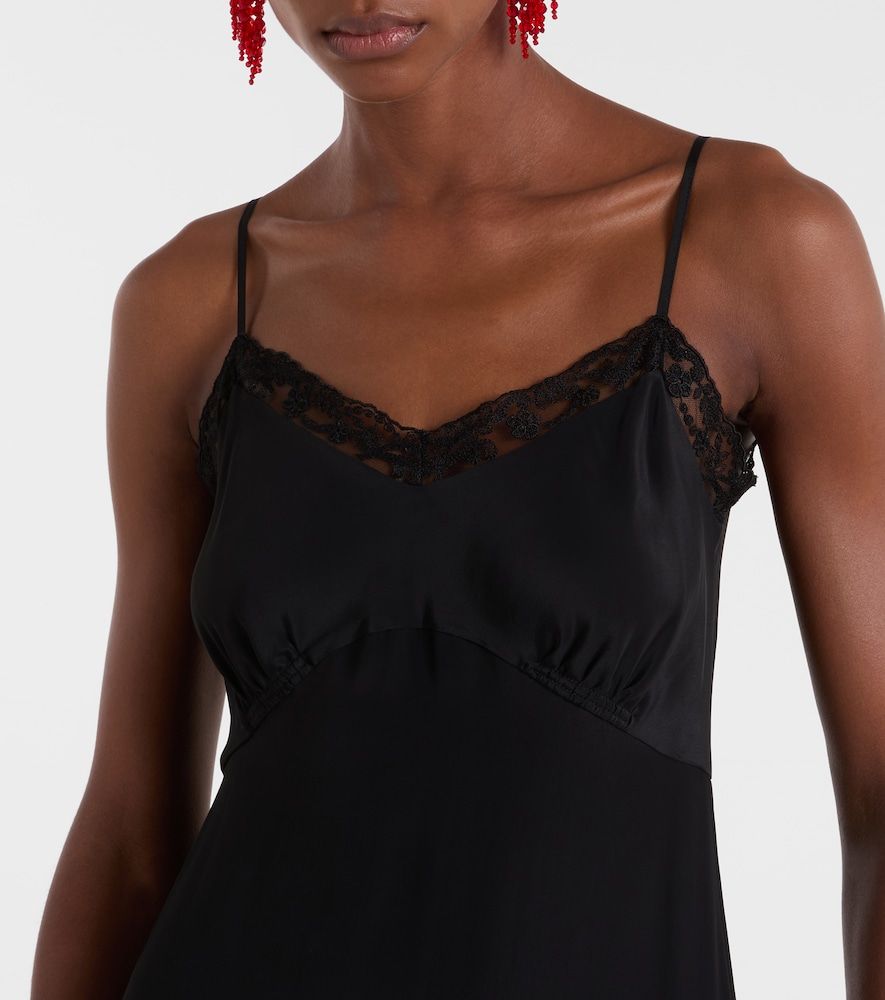 Abito sottoveste in raso con pizzo - Simone Rocha - Modalova
