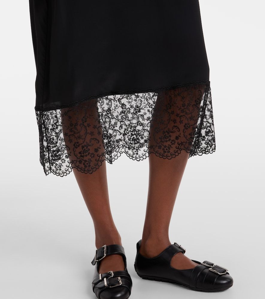 Abito sottoveste in raso con pizzo - Simone Rocha - Modalova