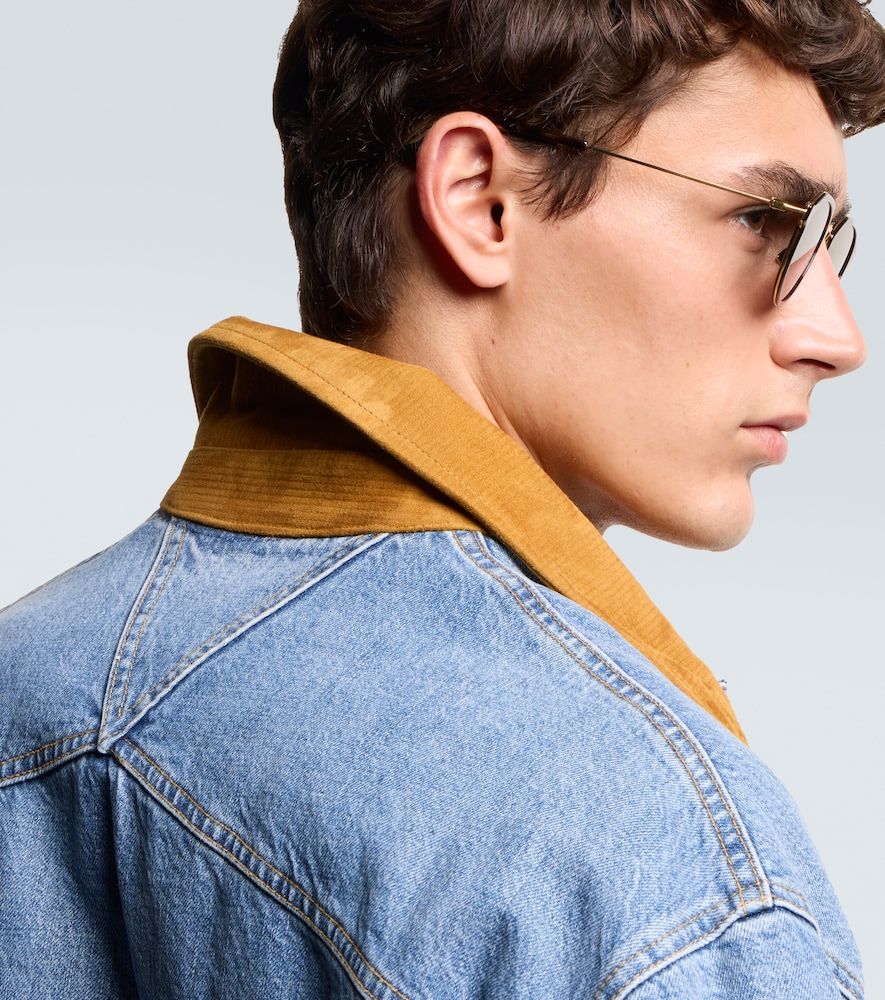 Runde Sonnenbrille Thin Triangle - Bottega Veneta - Modalova