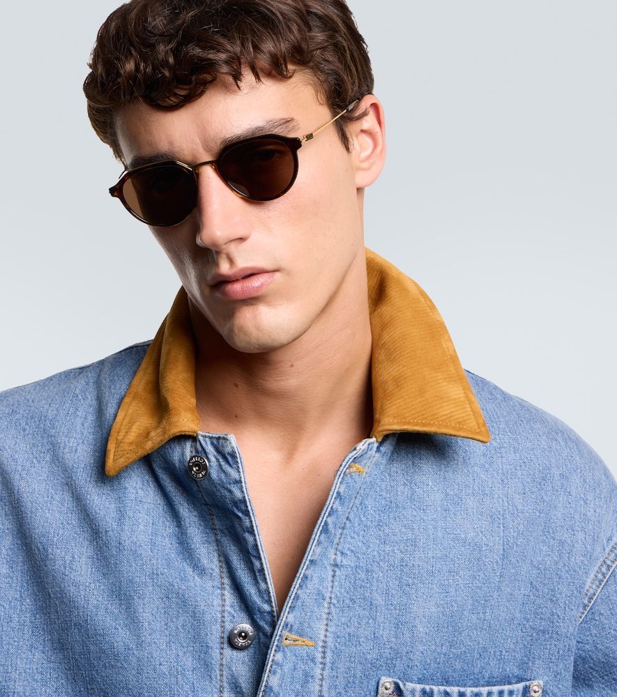 Runde Sonnenbrille Thin Triangle - Bottega Veneta - Modalova