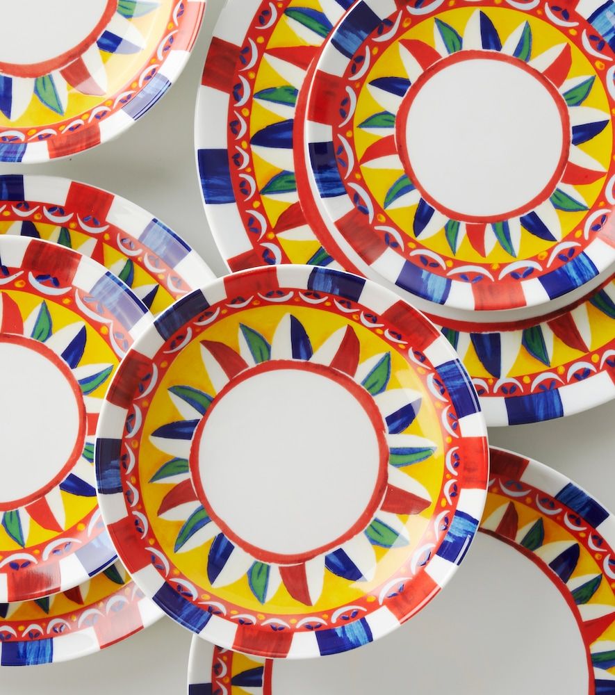 Set de 2 platos de postre de porcelana - Dolce&Gabbana Casa - Modalova