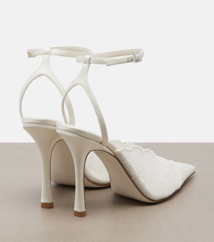 Bridal Faiz lace and leather pumps - Jimmy Choo - Modalova